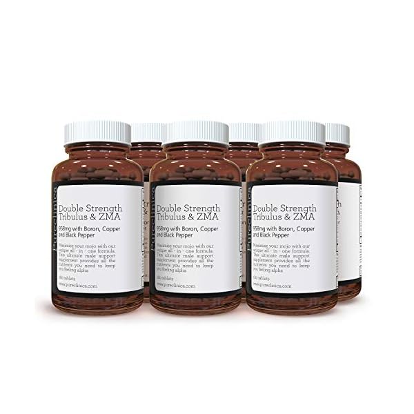 Double Strength Tribulus and ZMA (958mg – 40% Saponins with Copper, Boron & Black Pepper) x 1080 Tablets – 3 Years…