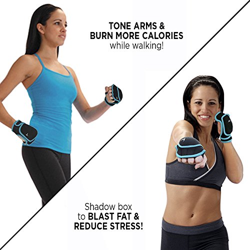 Empower Weighted Gloves for Women, Kickboxing, MMA, 2 Lb Set (1 Pound