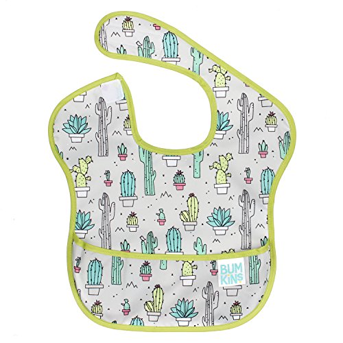 Bumkins SuperBib, Baby Bib, Waterproof, Washable, Stain and Odor Resistant, 6-24 Months - Cactus