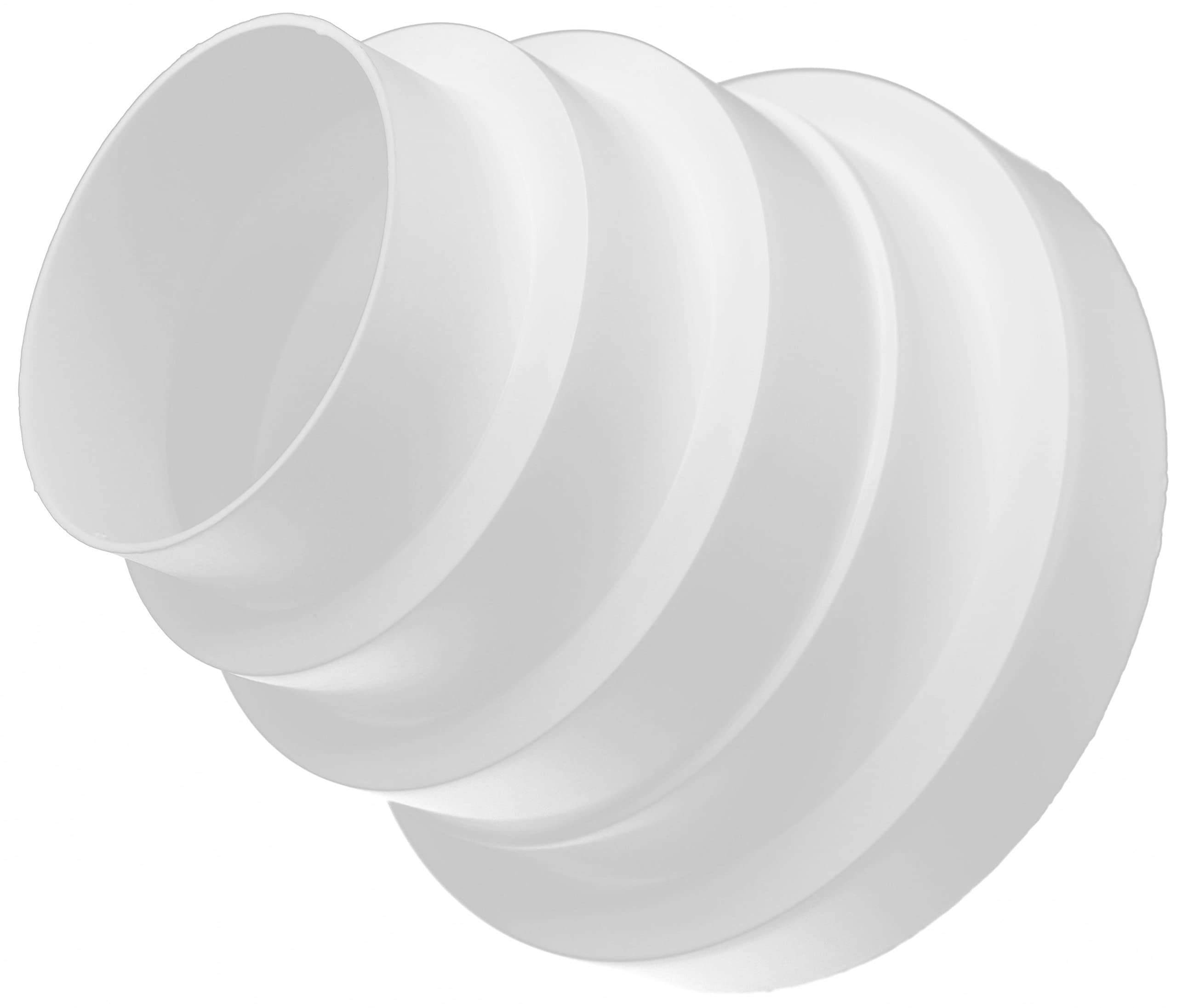 H&C VENT Universal Duct Reducer Connector │ Ventilation Pipe PVC Adaptor │ Plastic Transition Ø3.14’’-5.9’’/ Ø80-150mm │ Round Ducting & Flexible Hose│ Extractor Fan Tumble Dryer Conditioner Air Con