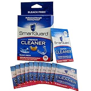 SmartGuard Premium Cleaner Crystals –(110 Cleanings)- Removes Stain, Plaque & Bad Odor from Dentures, Clear Braces…