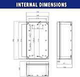 Supertool IP67 Waterproof ABS Project Box 250x150x100mm Light Gray view 2
