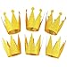 Boieo Gold Party Crown Hats, Mini Gold Crowns for Kids, Small Paper Royal Tiara, Birthday Costume Headband, Glitter Princess Decoration, Craft Supplies Set, 6 Pack