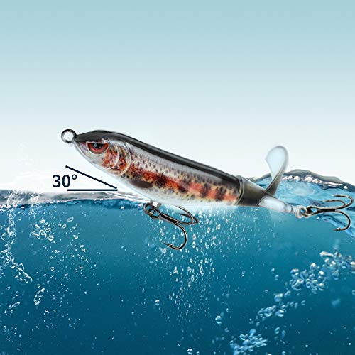 Ods Lure Ensemble De Leurres Pour La Pêche Appâts Artificiels Whopper Plopper Leurre De Surface Dur Avec Queue Tournante…