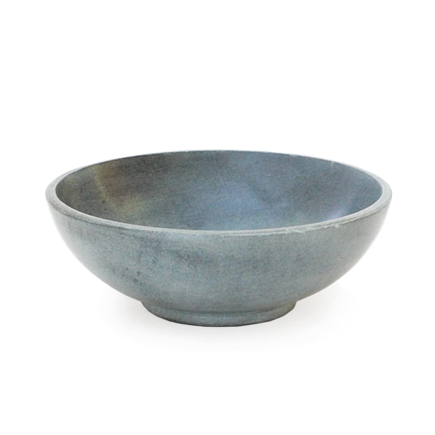 NKlaus Ø 15 cm incense bowl Taikan soapstone grey 5 cm high incense burner made of natural stone solid bowl round operating mode incense on sand 1369