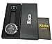 Kteta Men's Watch Leather Chronograph Sports Quartz Analog Wrist Watches Black Band