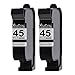 Valuetoner Remanufactured Ink Cartridge Replacement for HP 45 Compatible with Deskjet 1000Cse 1100 1220C/PS 1600 6122 710 720 782 815 820 830 850 870 880 890 895 930 950C 960 970 980C (Black, 2 Pack)