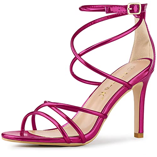 Allegra K Women's Open Toe Strappy Straps Stiletto Heel Sandals at Amazon