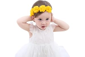 Fmeida Flower Crown Baby Headbands Newborn Floral Birthday Headbands for 4-24 Months