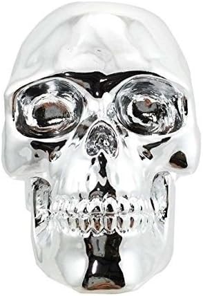 Chrome Plated Shiny Aztec Relic Skull Auto Car Shift Knob Figurine Styler
