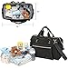 Clearance Sale Diaper Bag Tote Stylish for Mom and Dad Convertible Travel Baby Bag for Boys and Girls with Changing Pad, Insulated Pockets (Black)