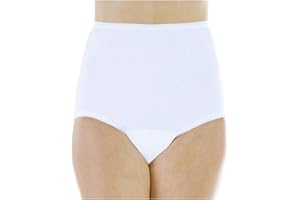 Wearever Women's Cotton Comfort Incontinence Panties for Bladder Control with Regular Absorbency - Reusable & Washable Leak Proof Underwear for Women (Pack of 3) (White) (L) (Fits Hip Sizes: 41-42")