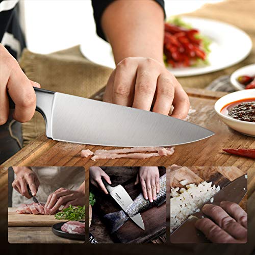 Chef Knife, 6 inch Pro Kitchen Knife Ultra Sharp Chef's Knife German High Carbon Stainless Steel Chef Cooking Knives with Ergonomic Handle - Thumbnail 4