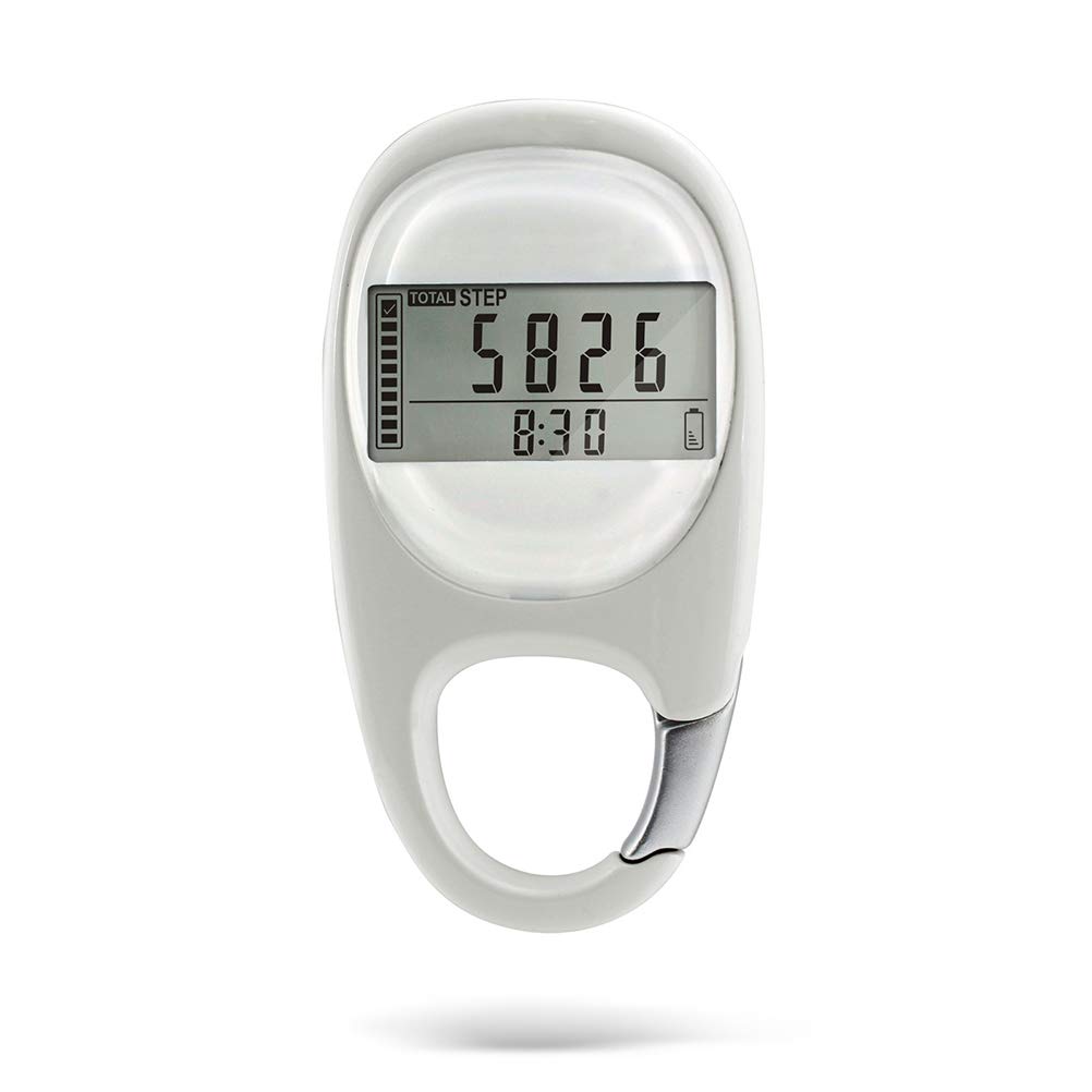 BSTCAR Pocket Pedometer, 3D Digital Pedometer Step Counter with Carabiner Portable Simple