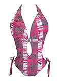 LE BESI Women's Fashion One Piece Elegant Inspired Monokini Swimsuit
