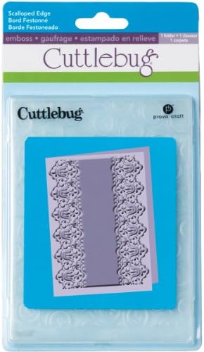 Cuttlebug 5Inch By 7Inch Embossing Folder, Scalloped Edge