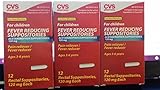 CVS Fever Reducing Acetaminophen Suppositories 120 mg, for Children ages 3-6 yrs... 3 boxes