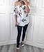 Poptem Womens Summer Off Shoulder Floral Print Blouse Short Sleeve Sexy Tops Casual Ruffle Shirt
