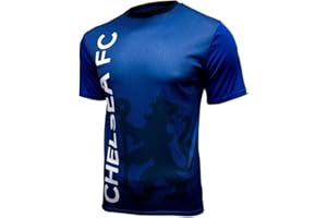 Icon Sports Men Compatible with Chelsea Sublimation Logo Poly Soccer T-Shirt - Home