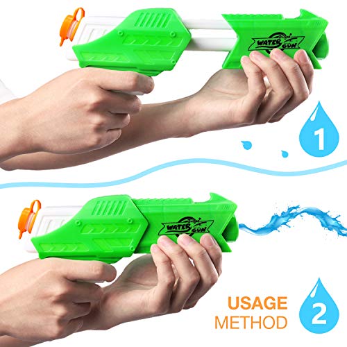 JVIGUE 2 Pack Water Blaster Gun Kids Water Soaker Squirt Toys for Summer Party Swimming Pool Beach Water Fighting Toy