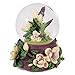 Elanze Designs Flitting Hummingbirds and Magnolia Flowers Tabletop Figurine 100MM Sturdy Wind Up Musical Glitter Water Snow Globe Plays Song Waltz of The Flowers
