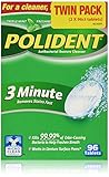 Improved Triple Mint Freshness - Polident Antibacterial 3 Minute Denture Cleanser 96 Tablets Per Box (Pack of 2)