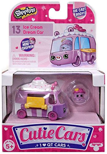 SHOPKINS CUTIE CARS # 13 ICE CREAM DREAM CAR WITH MINI SHOPKIN EXCLUSIVE
