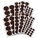 Self-Stick Assorted Sizes Furniture Round Felt Pads Floor Protectors for Hard Surfaces, 152 Pieces - Brown