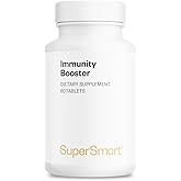 SuperSmart Immunity Booster (Advanced Formula) - with Echinacea, Beta Glucan, Vitamin C, Zinc - Natural Supplement | Non-GMO & Gluten Free - 60 Tablets