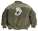 Up and Away Children's Medium-Weight MA-1 Flight Jacket in Green With Seven Patches