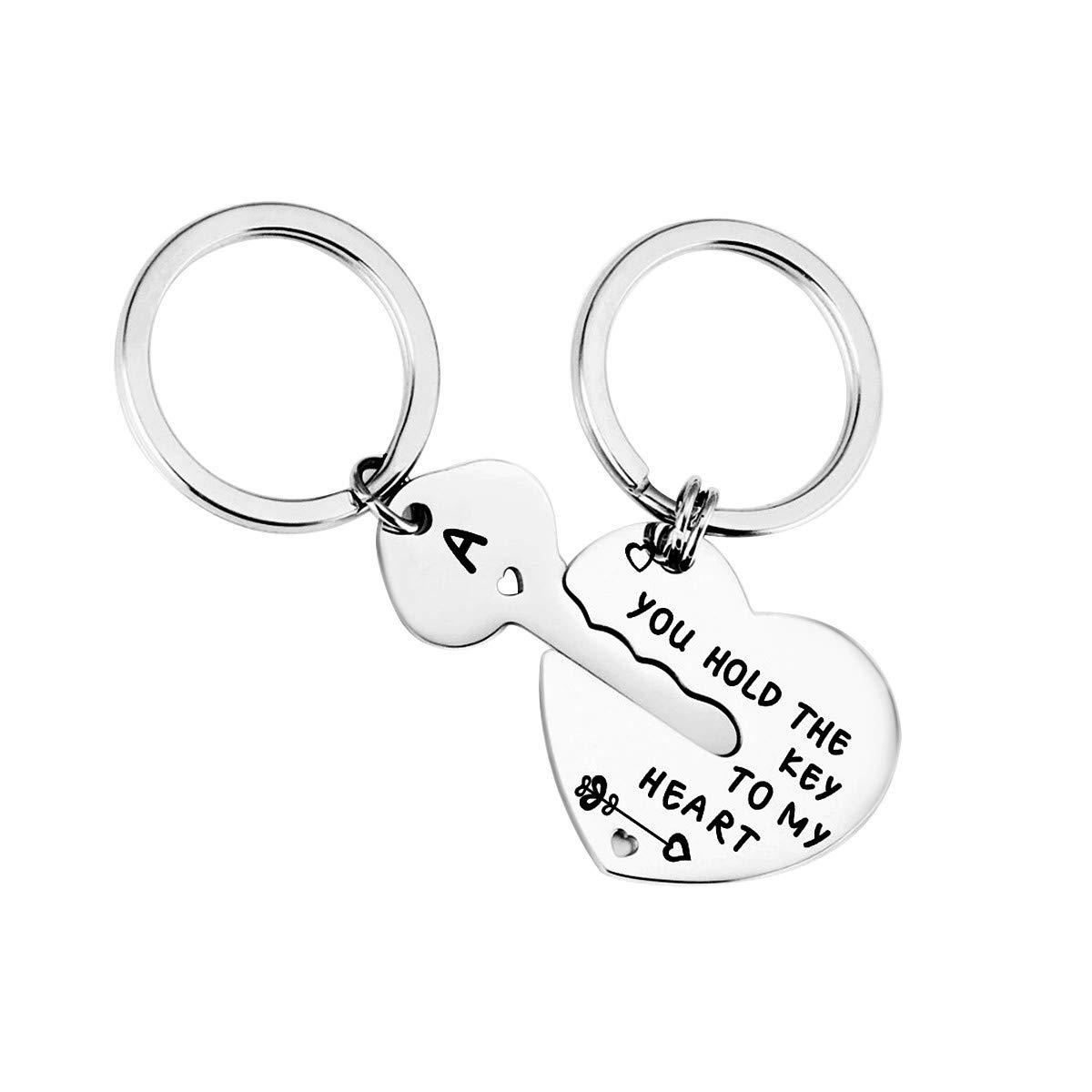 Uloveido You Hold The Key To My Heart Puzzle Keychains Set, His and Hers Stainless Steel Couples Keyring Valentine's Gifts Y651 — image 1