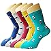 Pack of 5 Cute Animal Design Women's Casual Comfortable Cotton Crew Socks, Style 2, One Size