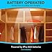 Motion Sensor Closet Light, Tested and Proven Durable to Last, Battery Operated Cordless 10 LED Safe Fixture to Stick in Hallway, Kitchen,Cabinet, Stairs, Bathroom or Bedroom, White 3 Pack by AMP FLY