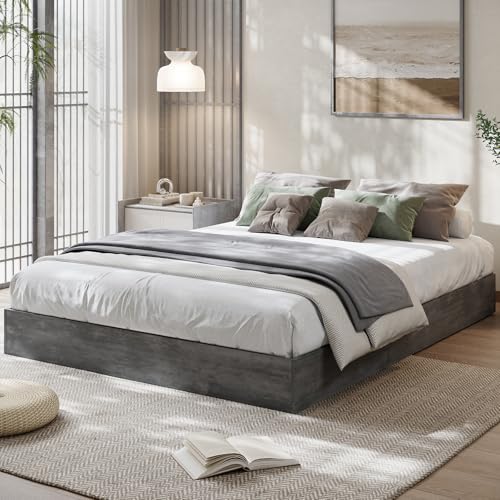 GarveeHome California King Wood Platform Bed Frame,Wooden Bed Frame Without Hea…