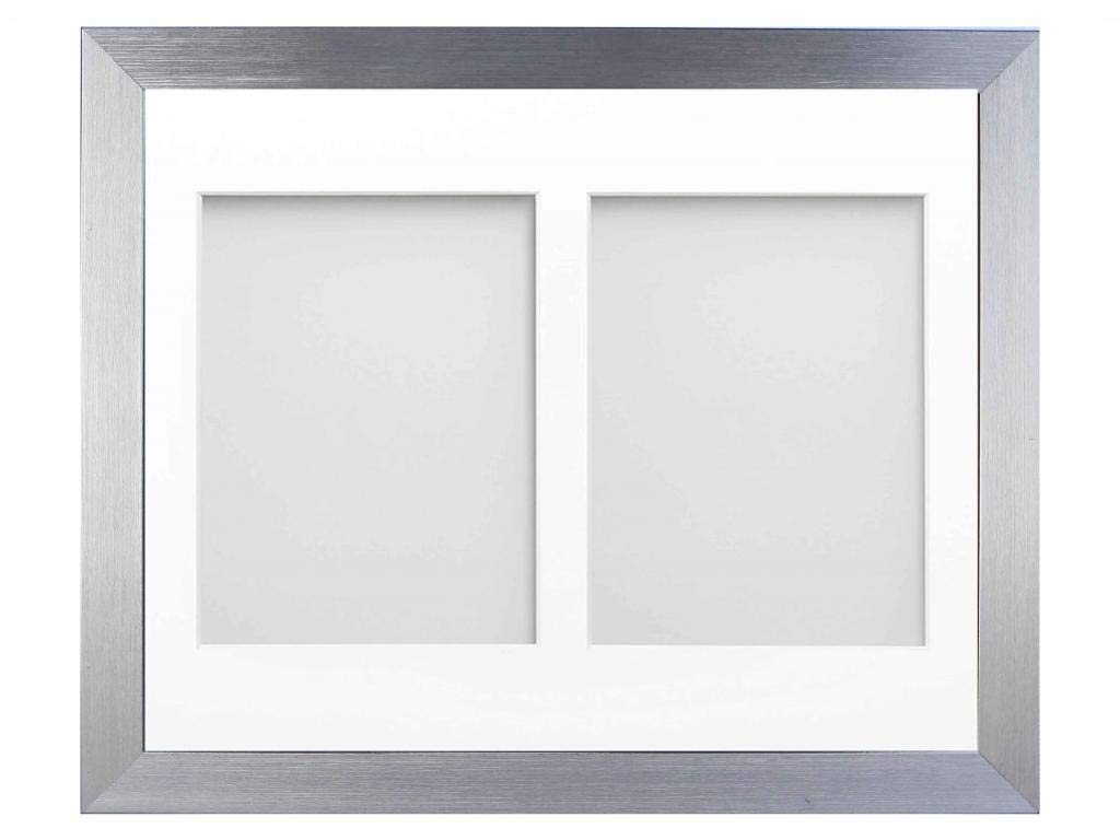 Frame Company Simpson Silver Multi Aperture Photo Frame, 12x10 for 7x5 inch (x2)