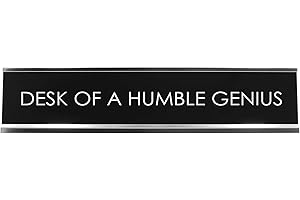 Signs ByLITA Desk of A Humble Genius Novelty Desk Sign