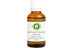 R V Essential Pure Liquorice (Licorice) Carrier Oil 15ml (0.507oz)- Glycyrrhiza Glabra (100% Pure and Natural)