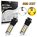 Partsam 2PCS 3157 Switchback LED Bulbs 4057 3156 P27W Dual Color Amber White Front Turn Signal Light High Power LED Light Compatible with Explorer 2003-2015