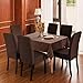 Subrtex Dyed Jacquard Stretch Dining Room Chair Slipcovers (4,Chocolate Checks)