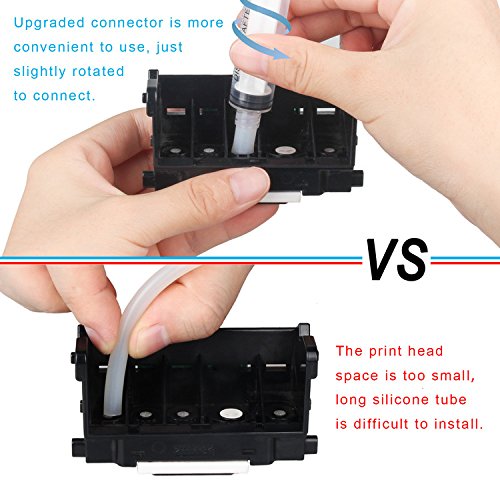 Printhead Cleaner, TBTeekk Inkjet Printer Cleaning Fluid for Canon Print Head Nozzles 100ml Cleaner Kit - Red