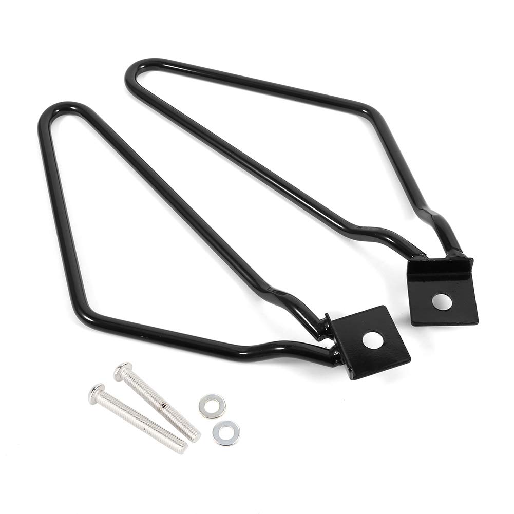 Keenso Chrome Plated Saddlebag Bracket Support, Iron, Black for XL883/1200 HD1450/1584