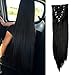 8Pcs 18 Clips 17-26 Inch Curly Straight Full Head Clip in on Hair Extensions Women Lady Hairpiece