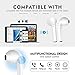 Bluetooth Headphones Wireless Headphones Sports Earphone Stereo-Ear Earbuds Sweatproof Earphones Noise Cancelling Fit comptible iPhone X/8/7/6 Plus Samsung Galaxy S9, S9 Plus, S9– White
