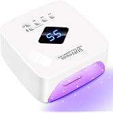 LKE Nail lamp Nail Dryer, White | Fast Curing Rechargeable UV Light for Gel Nails, 3 Timer Setting Display, Auto Sensor for Salon Home