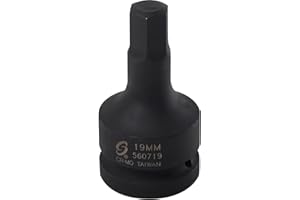 Sunex 560719 1-Inch Drive 19mm Hex Driver Socket