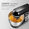 Stand Mixer, Aicok Dough Mixer 1000W with Double Dough Hooks, Whisk, Beater, Pouring Shield, 5L Stainless Steel Bowl, 6 Speed Tilt-Head Food Mixer, Kitchen Electric Mixer