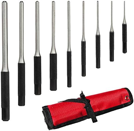 SWEEW Roll Pin Punch Set 9 Pieces, Great for Gunsmiths, Watch Repair, Jewelry and Craft