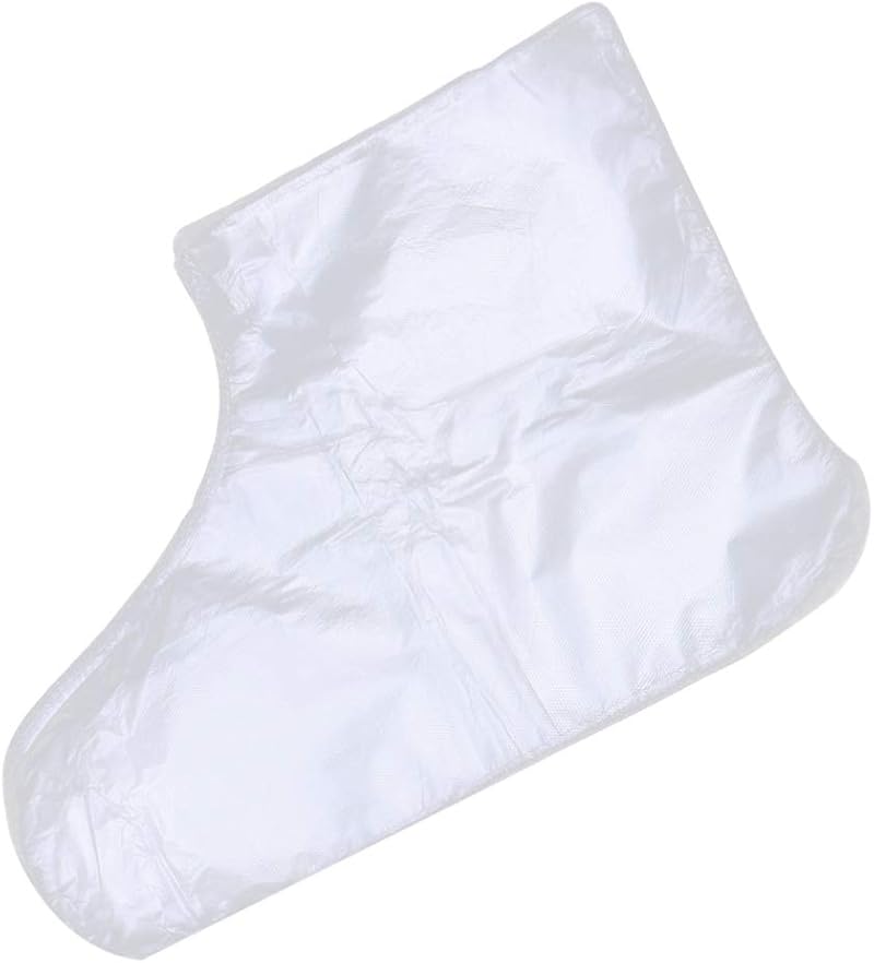 EXCEART 200ct Paraffin Bath Liners Clear Plastic Disposable Foot Covers for