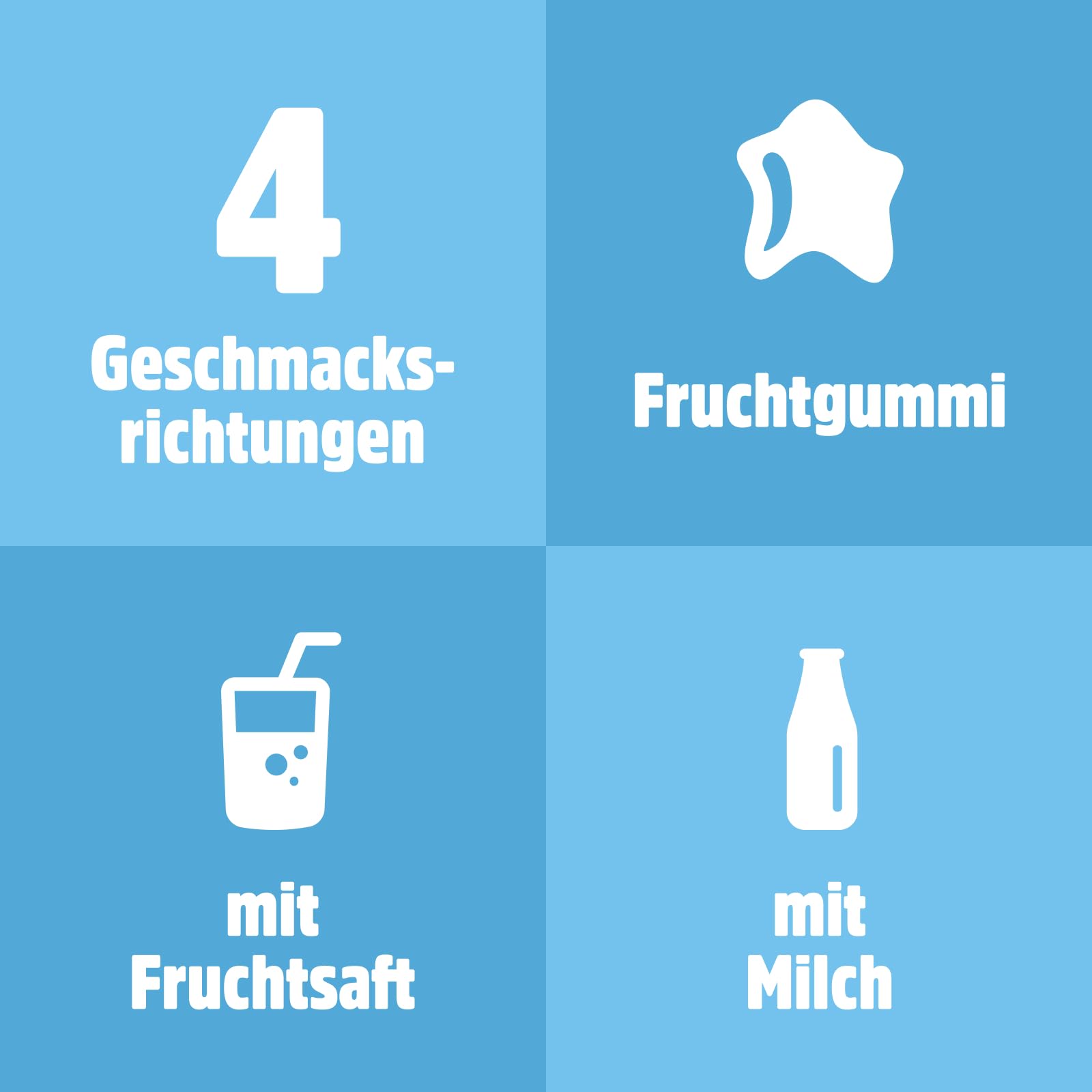 nimm2 Lachgummi Milchbubis – 1 x 225 g – Fruchtgummis mit Fruchtsaft, Vitaminen und Milch – Süßigkeit in vier Geschmacksrichtungen 4