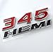Aimoll 2pcs 345 Hemi Emblem, Badge Decal 3D Logo for Dodge Charger RAM (Red)